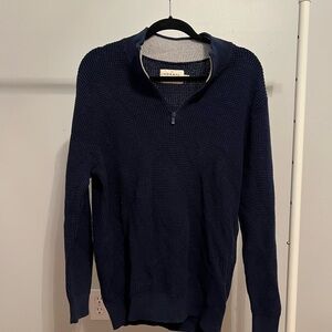 The Normal Brand Men's Navy Half-Zip Sweater